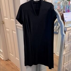 J McLaughlin Black on Black Short Sleeve Dress EEEUC